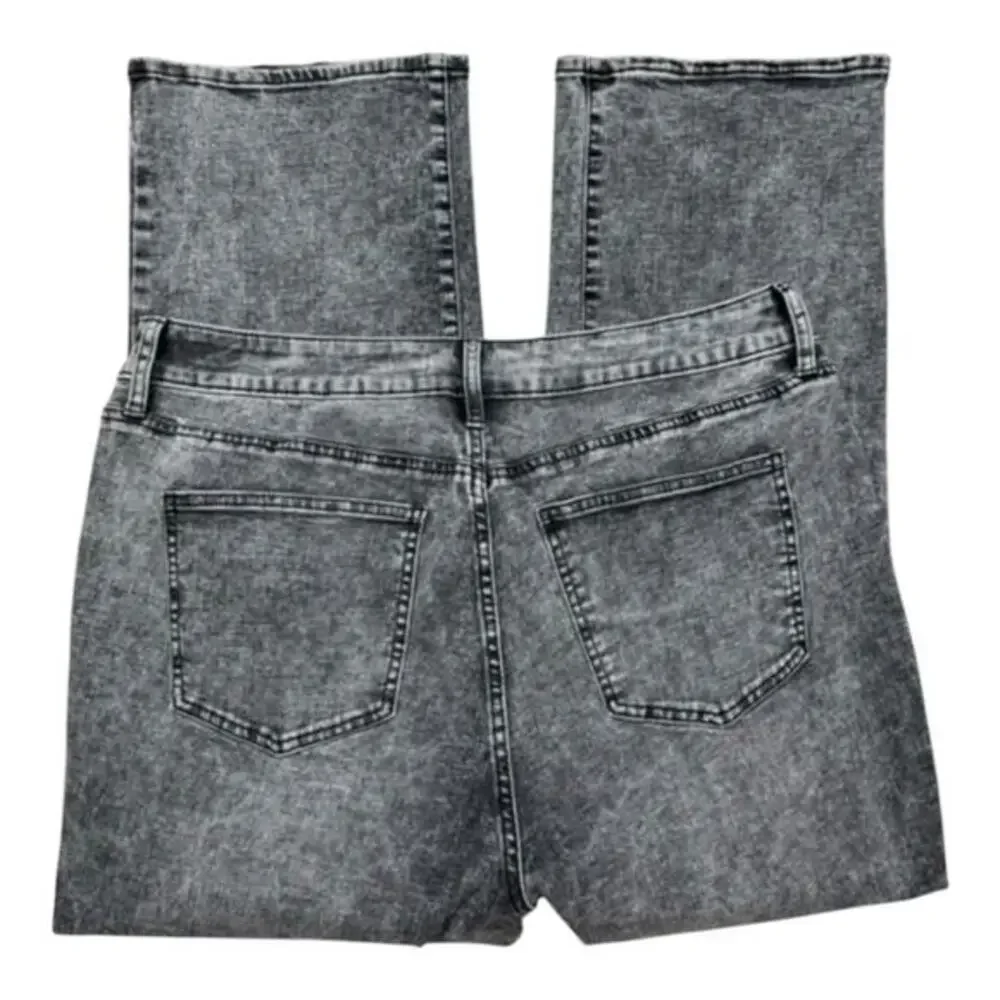 Rebecca Minkoff Retro Vibes Acid Wash‎ Cropped Studded Straight Jeans Plus Sz 18